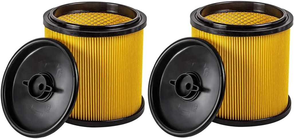2 Pack Replacement Filter Compatible with Vacmaster Shop Vac 5 to 20 Gallon, Vac Master VCFS Standard Disposal Cartridge Filters For Hart Wet/Dry Vacuums