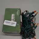 woohaha Outdoor Halloween Lights, 2PACK 13ft 50 Count Incandescent Blubs & Green Wire Mini Lights, 120 V High-Voltage Connectable Light String, for Indoor Patio Garden Tree Party Decoration, Orange