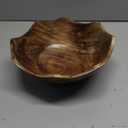 Handmade Large Wooden Bowl Mango Wood Decorative Bowl for Veggies, Fruits Wooden Serving Scalloped Bowl Modern Rustic Home Decorations Home Party Wedding Dcor 12 x 4.5 x 11 Inches