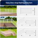 Egadis 2 Pack 2.56 in. x 2.56 in. x 39 in. Deck Railing Post with Screws, Aluminum Railing Post, White Outdoor Textured Powder-Coat Finish Stair Post for Decks, Porches & Balconies (2X 39in Post)