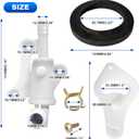 AUTOBABA 34100 RV Toilet Water Assembly Valves Kit with Hose Clamp Compatible with Thetford Aqua-Magic Style Lite & Style Lite Plus RV Camper Toilets Parts Toilet Water Valve Kit