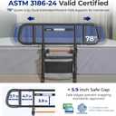 C5 Pro Bed Rails for Elderly Adults Safety - Foldable Bed Assist Rail with Adjustable Height, Bed Cane with Non-Slip Wider Handrail