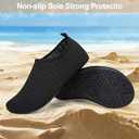 Water Shoes for Womens Mens Barefoot Aqua Yoga Socks for Pool Beach Surf Walking Water Park Boating Sports Water Shoes (11-12 Women/9.5-10.5 Men, Black)
