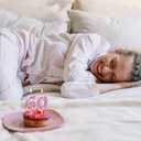 2 x Pink Number 60 Candle Happy Birthday 3D Number Candles for Birthday Cake Party Decoration Wedding Anniversary Celebration Supplies