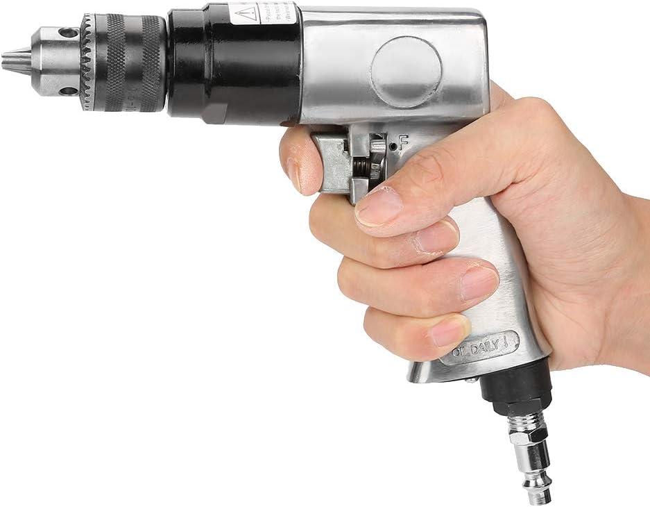 Air Drills,3/8 Straight Handle Reversible Pneumatic Drill, 1700rpm High Speed Pneumatic Hand Held Drills, Pneumatic Tool Drill for Hole Drilling