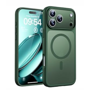 TOCOL for iPhone 17 Pro Case, Compatible with Magsafe, Full Camera Protection, Built-in Magnetic Ring, Drop Protection, Translucent Matte Phone Case for iPhone 17 Pro 6.3 inch (Green)
