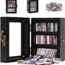 WQLLWFC Mini Bookshelf Miniature Library Decor with 60pcs Mini Books Small Bookshelf Decoration for Book Lovers, Relieving Gifts to Get Rid of Your Anxiety (Black)