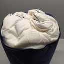 2025 Premium Upgraded Non-Vacuum Bed Quilt All Seasons 100% Cotton Filled Comforter - Reversible Lightweight Soft Breathable Fluffy (Pure White, Twin)