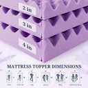 3 Inch Egg Crate Mattress Topper Twin, Gel Infused Memory Foam Mattress Topper for Pressure Relief, Breathable Mattress Pad Bed Topper in a Box, CertiPUR-US Certified, Purple, 38"75"