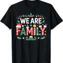 We are Family Christmas 2025 Pajamas Funny Matching Xmas T-Shirt. size S