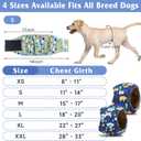 5 Pack Dog Diapers Male, Premium Belly Bands for Male Dogs, High Absorbing Male Dog Pee Wraps for Doggie in Incontinence or Excitable Urination and Training M