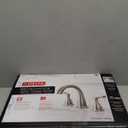 Delta Broadmoor Brushed Nickel Bathroom Faucet with Sprayer, 8 Inch 3 Hole Widespread Bathroom Sink Faucet with Pull Out Sprayer, Push-Pop Drain, SpotShield Stainless 35765LF-SPPD