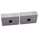 Findmall 1 x 2 x 3 Inch Blocks Matched Pair 1/2" Single Hole Matched Pair with One Hole Hardened Steel Accuracy Ground Machinist 123 Blocks Set Up Blocks Fit for Accuracy Grinding Layouts