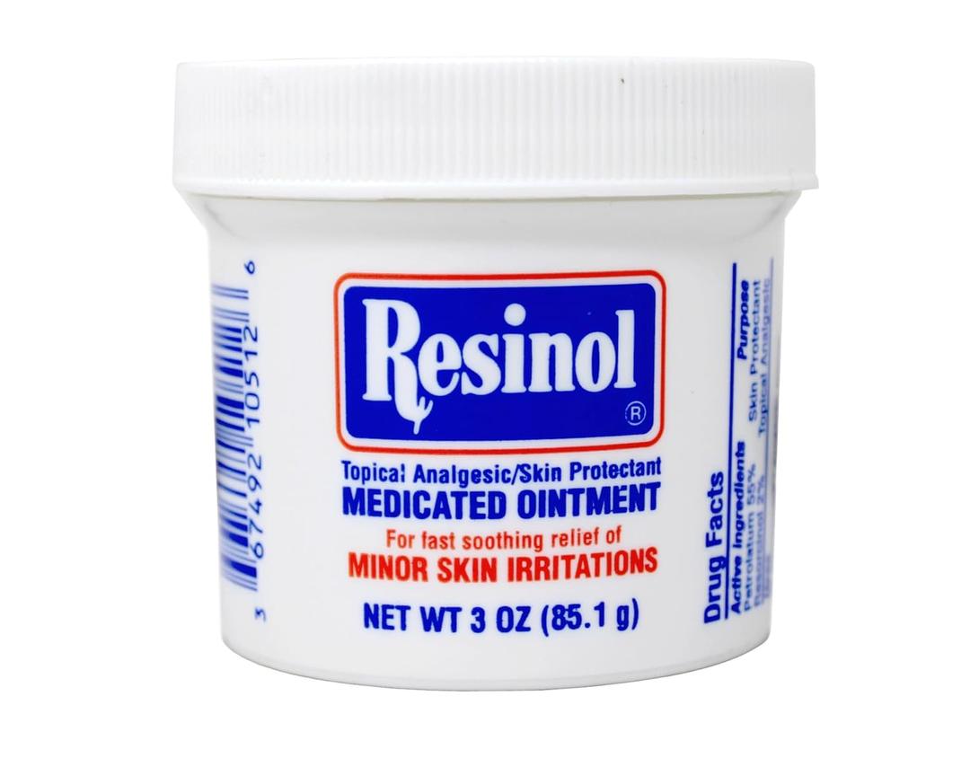 Resinol Medicated Ointment For Itch Relief And Protection Of Skin Rashes and Irritations, 3 Ounce Jar (Pack of 1)