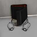 Black Lamp Shades Drum Set Of 2 Medium Gold 12-Inch Replacement Lamp Shades For Table Lamps,Floor Lamps,Diy Pendant Lights, Wall Lights,Harp Holder Included,Requires Assembly. (Black)