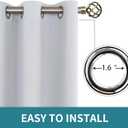 BGment Extra Long Doorway Room Darkening Curtains for Living Room, Privacy Sliding Door Bathroom Blackout Room Divider Curtains for Bedroom, Greyish White, Single Window Panels, W 52 x L 120 Inch