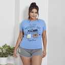 Canis Our First Mothers Day Together Mommy and Me Matching Outfit Short Sleeve Mom T-shirt Baby Bodysuit Set (Blue Mom,XXL)