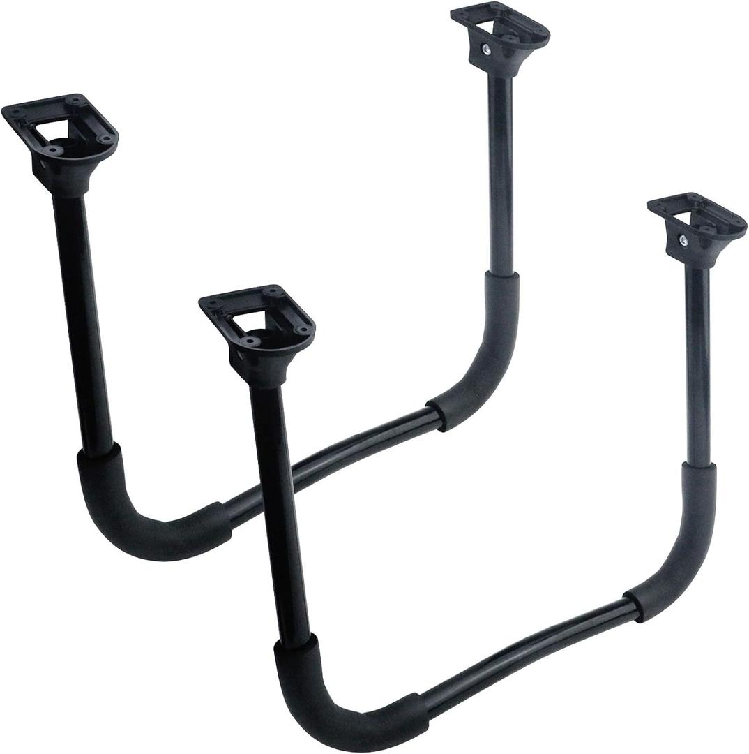 MY MIRONEY Black Folding Table Leg 10.23" Height Coffee Table Folding Legs with Screws Pack of 2