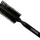 Cortex Professional 100% Boar Bristle Round Brush - Hair Brushes for Women and Men, Round Brush for blow Drying, Natural and Soft boar bristle for all types of hair, black wooden handle brush 2''