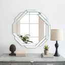 Bathroom Mirror-20X20 Wall Mirrors Decorative, Beveled Edge Frameless Mirror for Wall Bathroom, Vanity Room, Bedroom, Living Room and Enterway