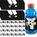 24 Pack Soccer Party Favors 12 oz Referee Water Bottle Labels with Whistles Water Bottles Soccer Stickers Wrapper Decorations for Sports Party Supplies