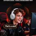 acer Wireless Gaming Headset, PS5 Headset with 2.4GHz for Ps5, Ps4, PC, Switch, Bluetooth 5.3 + 100Hrs Gaming Headphones with Noise Canceling Mic for Laptop, Mobile, Mac, 50mm Drivers (White)