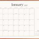 Large Desk Calendar 2024-2025 with Desk Mat, Desktop Calendar Runs From Jan 2025 to Jun 2026, Desk Pad Calendar 22 x 17 Inch Perfect for Planning, Organizing, and Scheduling Your Life (Brown)