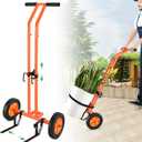 Plant Caddy with Wheels, Heavy Duty Plant Dolly Cart with Adjustable Grabbing Arm and Suction Cups for Plant Pots, Garden Pot Mover Trolley Cart with Strap, Ideal for Indoor and Outdoor Use, Orange