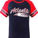 Mens City Baseball Fans Athletic Crew Neck Tee Raglan Tee T-Shirts - Navy & Red (XL)