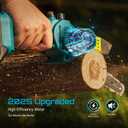 Seesii Mini Chainsaw 8-inch, Mini Chainsaw Cordless Tool Set, Battery Chainsaw with 2x 4.0Ah Batteries, Handheld Electric Power Chain Saw with Oiler, Safety Lock for Tree Trimming,Wood Cutting