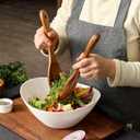 Wooden Spoons for Cooking, 12 Pcs Teak Wood Kitchen Utensils Set with Spoon Rest - Nonstick Heat Resistant Wooden Cooking Utensils, Natural Healthy Spatula Set for Pots and Pans