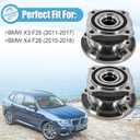 500027H 33406787015 2PCS Rear Left & Right Wheel Hub Bearing Assembly Compatible with BMW X3 2011-2017, X4 2015-2018 Replace# 33406867815