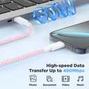 20W USB C Fast Charging for iPhone 17 Air/16/15 Pro Max,3Pack Colorful Mixed Charger Block with Braided Long USB C to C Cables (6/6/10ft) Compatible with iPhone16/15 Pro/15 Plus/iPad Pro