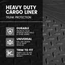 Heavy Duty Cargo Liner Floor Mat-All Weather Trunk Protection, Trimmable to Fit & Durable HD Rubber Protection for Car SUV Sedan Auto
