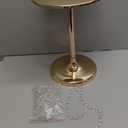 BalsaCircle 16-Inch Tall Gold Crystal Pendants Metal Cake Stand Party Events Wedding Dessert Pedestal Centerpieces Riser Decorations