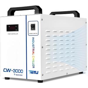 Cloudray Water Chiller CW-3000 for CO2 Laser Engraver & Cutting, Laser Chiller, Industrial Water Cooler,with 9L Water Tank Capacity Max. Pump Flow 10L/min 50W/ Cooling