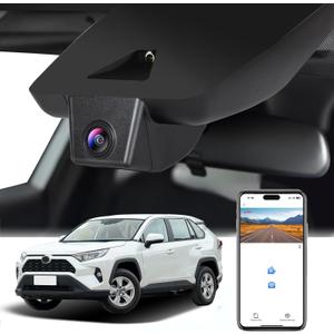YuYue Electronic 4K Dash Cam Compatible with Toyota RAV4 2019-2021, Prime 2021-2024,LE Limited Premium XLE TRD Hybrid Model A,No Vent Hole,OEM Size,UHD 2160P,Loop Record,G Sensor,WiFi & APP,64GB Card