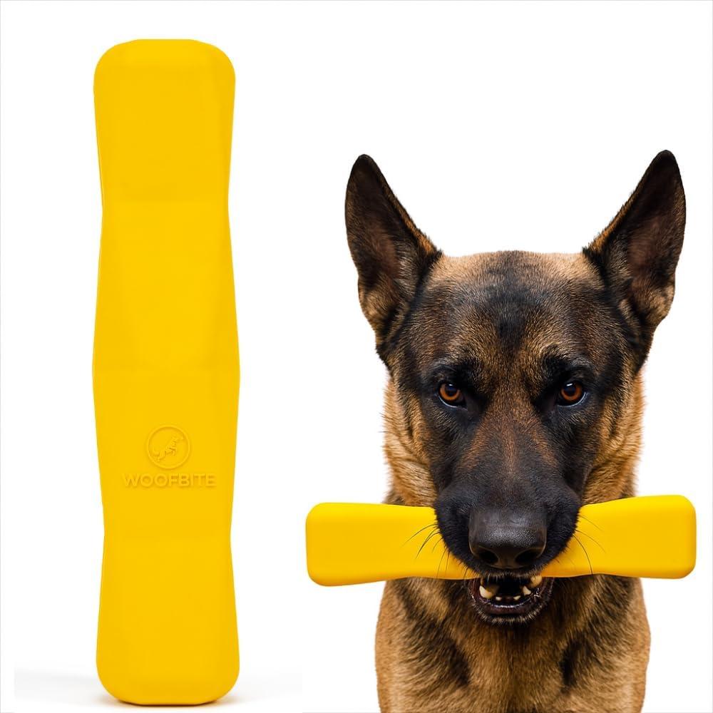 WoofBite Indestructible Stick Dog Toy - Lifetime Replacement - Durable Chew Toy for Aggressive Chewers - Safe Non-Toxic Natural Rubber - Chew Tug & Fetch - Tough, Heavy Duty - Med/Large Breed, 8x2
