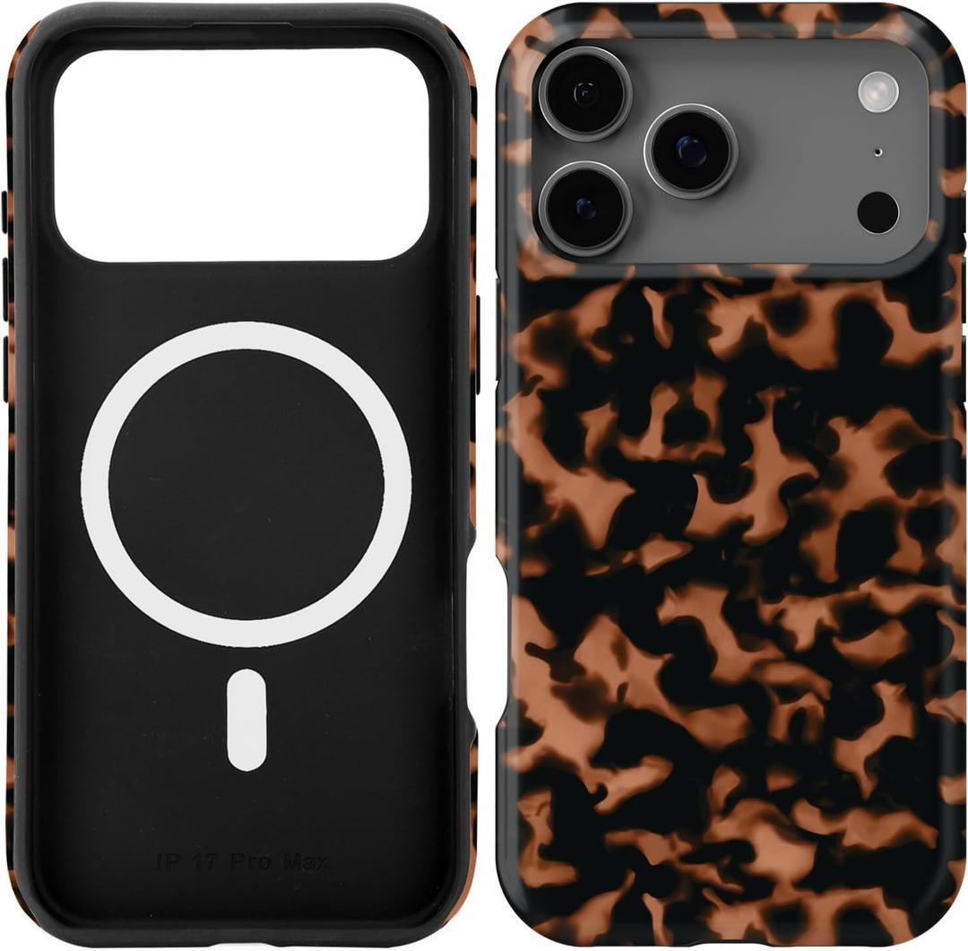 Compatible with iPhone 17 Pro Max Case [8 ft Drop Tested] Compatible with MagSafe - Cute Turtle Shell Mag Series Cases for Women Girls