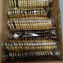 N9R 120PCS Gold Plastic Silverware, Disposable Silverware Include 40 Forks, 40 Spoons, 40 Knives, Gold Cutlery Set Disposable for Party, Wedding and Daily Use