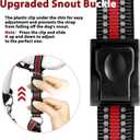 BARKLESS Soft Dog Head Collar, Patented Padded No Pull Head Halter, Training Nose Leash with Safety Link for Medium Large Dogs, Adjustable Muzzle Leash, Easy Control for Walking (L, Red)