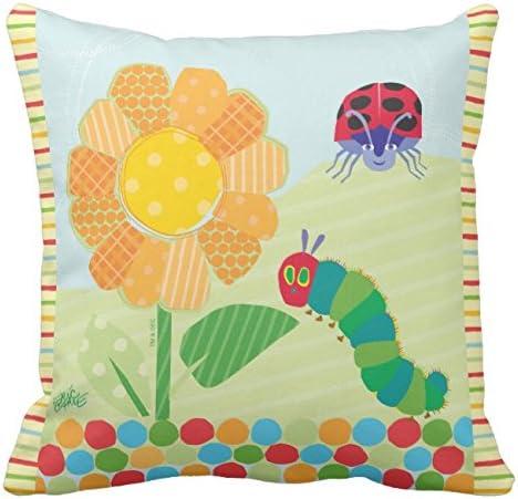 UOOPOO The Very Hungry Caterpillar, Good Morning Sunshine Throw Pillow Case Square 16 x 16 Inches Soft Cotton Canvas Home Decorative Wedding Cushion Cover for Sofa and Bed Print On One Side 