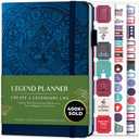Legend Planner  Weekly & Monthly Life Planner to Hit Your Goals & Live Happier. Organizer Notebook & Productivity Journal. A5 (Mystic Blue) (A5 (5.5'' x 8.3''))
