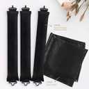 2 x Heatless Hair Curler Overnight Curl Rods for All Hair Types, Healthy and Stylish Heatless Curling Set jumbo heatless hair curler to sleep in Heatless Hair Curlers (Brown, Medium)