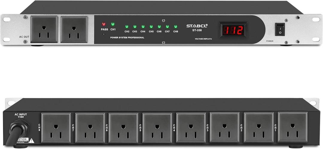 Professional 10 Socket Power Conditioner/Surge Sequencer. 3300W/30A Rack Mount Audio Power Supply Controller, Surge Protector, for Audio product, electronic equipment