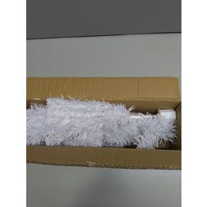 2ft White Artificial Christmas Tree,Mini Tabletop Xmas Pine Tree with 80 Branch Tips and Plastic Stand for Indoor and Outdoor Decoration