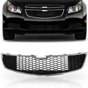 PartsFlow Front Bumper Grille Lower Black Grill With Chrome Trim For 2011 2012 2013 2014 Chevrolet Chevy Cruze GM1200624 95225615