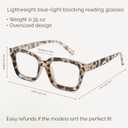 miyya 1.0 Stylish Reading Glasses for Women, Cheaters Eyeglasses, Oversized Blue Light Readers, Fashion Eye Glasses