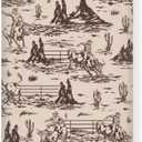 Western Baby Crib Sheets for Boys Girls American Cowboy Fitted Crib Sheet for Standard Crib and Toddler Mattress Cute Baby Mattress Sheets Toddler Bed Sheet 52x28x8 in (Brown)