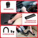 17PCS Car Cleaning Kit, Car Interior Detailing Kit with Red High Power Handheld Vacuum, Detailing Brush Set, Windshield Cleaner, Cleaning Gel, Complete Auto Accessories for Women